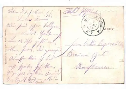 Ak Gruß aus der Garnision Ulm a.D. Soldat 1915 Feldpost