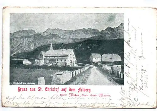 Litho Ak Gruss aus St. Christof auf dem Arlberg Ulmer Hütte Stempel 1905