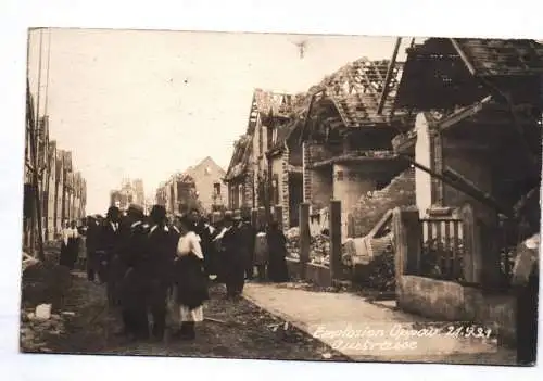 Foto Ak Ludwigshafen Explosion des Oppauer Stickstoffwerk 1921