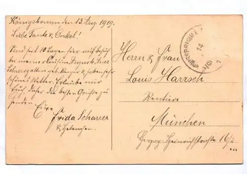 Ak Königsbrunn bei Augsburg Neuhaus Müllerwitz Kirche Leichenhaus 1919
