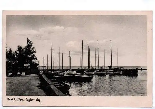 Ak Barth Segler Steg Boote um 1935