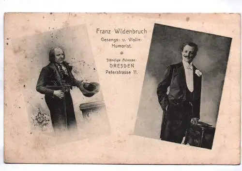 Litho Ak Franz Wildenbruch Humorist Dresden 1900