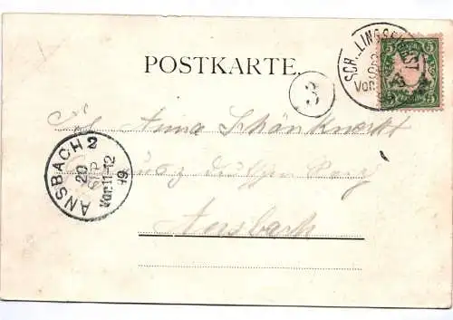 Litho Ak Gruss aus Schönbron Schillingsfürst 1899 Nürnberg Gastwirtschaft