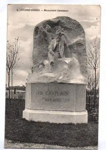 Ak Valenciennes Monument Carpeaux 1914