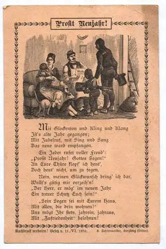 Ak Schornsteinfeger Prosit Neujahr um 1880 wohl Vorläufer