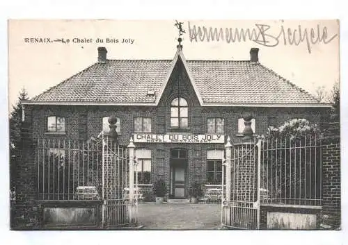 Ak Renaix Ronse Belgien Le Chalet du Bois Joly 1917 Feldpost