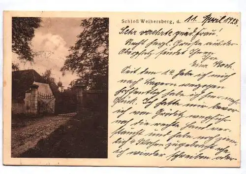 Ak Schloß Weihersberg 1928 Pressath Oberpfalz 1928