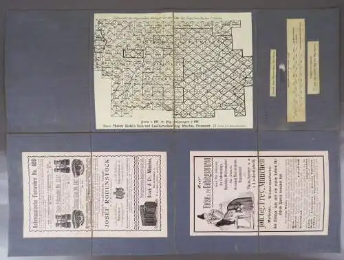 Alte Leinenlandkarte Salzburg Laufen Seekirchen Strasswalchen um 1900