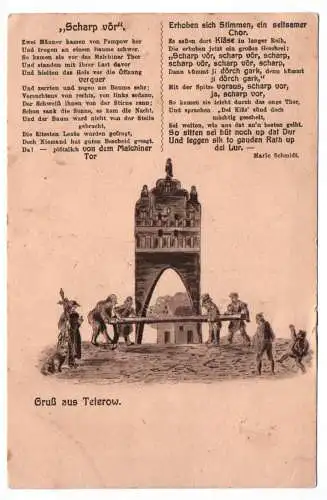 Künstler Ak Gruß aus Teterow Scharp vör