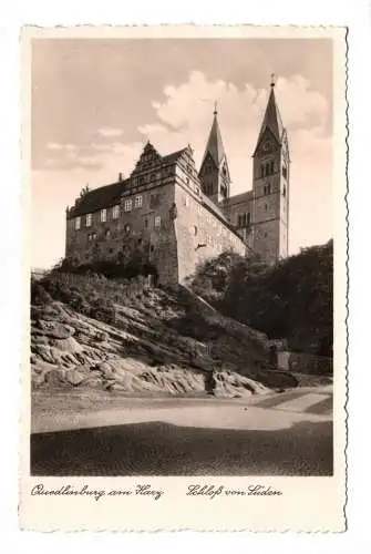 Foto Ak Quedlinburg am Harz Schloß von Süden