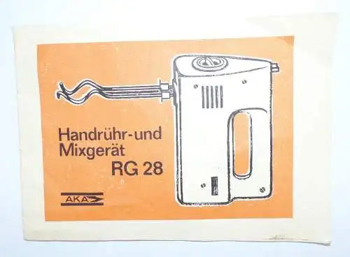 Anleitung Aka RG28 Handrührgerät Mixer