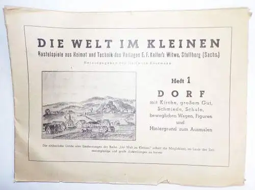 Die Welt im Kleinen Kellers Witwe Stollberg Hellmuth Rossmann Bastelbögen 1945