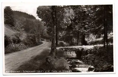 Ak Bad Griesbach Schwarzwald Partie am Griesbach 1930 er