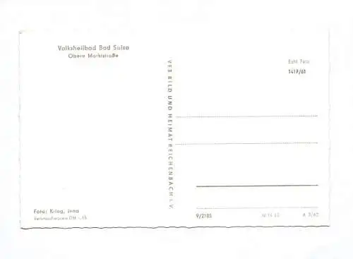 DDR Ak Volksheilbad Bad Sulza Obere Marktstraße 1962