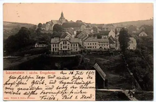 Ak Lauenstein im sächsischen Erzgebirge DR 1903 Sachsen