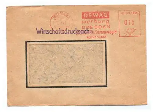 Wirtschaftsdrucksache 1962 DEWAG Werbung Dresden DDR