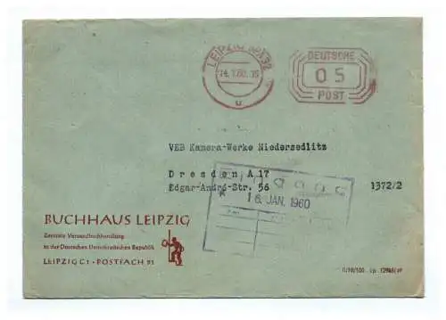 Brief Buchhaus Leipzig 1960 DDR VEB Kamera Werke Niedersedlitz