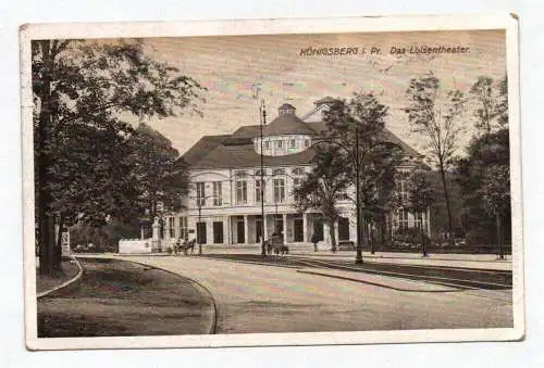Ak Königberg Preussen Das Luisentheater 1915 Ostpreussen