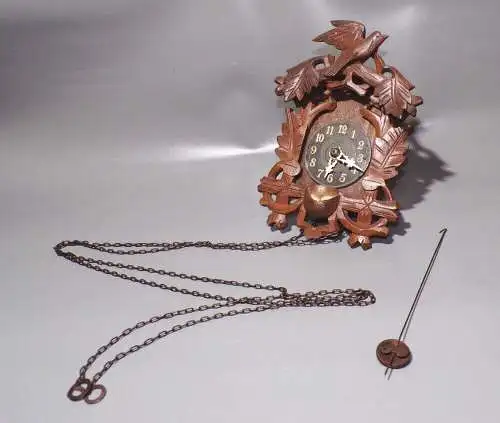 Alte Wanduhr Holz ohne Kuckuck 