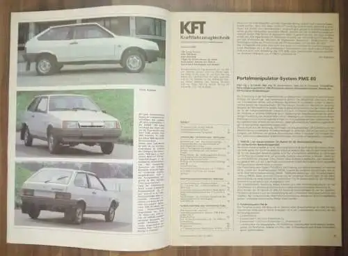 Zeitschrift KFT DDR Februar 1985 WAS 2108 Lada mit Frontantrieb Zaszava 1100