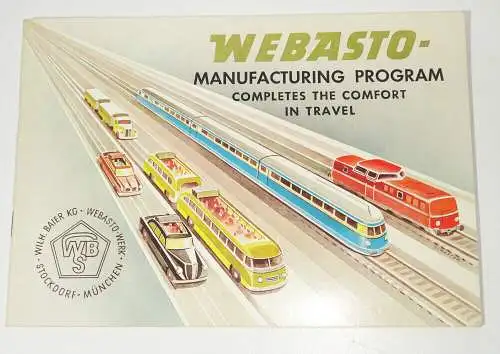 Webasto Fertigungsprogramm 1951er Englisch Schaffer Heizgeräte Oldtimer 
