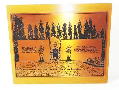 Andenken Bild Offziersschule des MdI Wilhelm Pieck Aschersleben DDR NVA 
