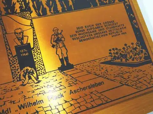 Andenken Bild Offziersschule des MdI Wilhelm Pieck Aschersleben DDR NVA 