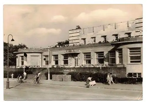 Ak Warnemünde HOG Strandhaus mit Anker Bar 1958 
