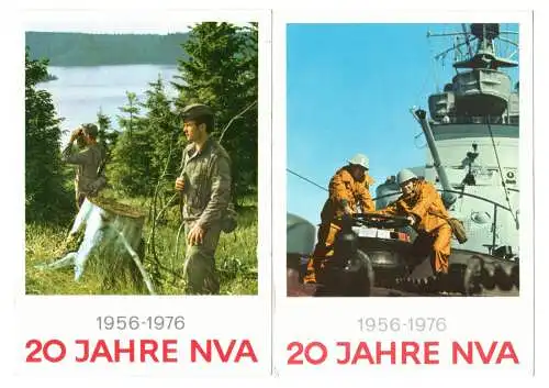 Ak NVA 4 Stück Soldaten Volksarmee 20 Jahre Luftstreitkräfte Panzer 