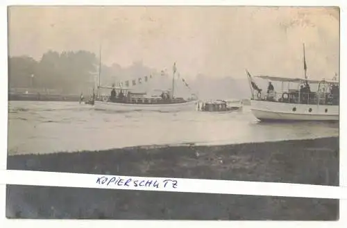 Foto Ak Boote Lens Elbe 1911 Regatta Dresden