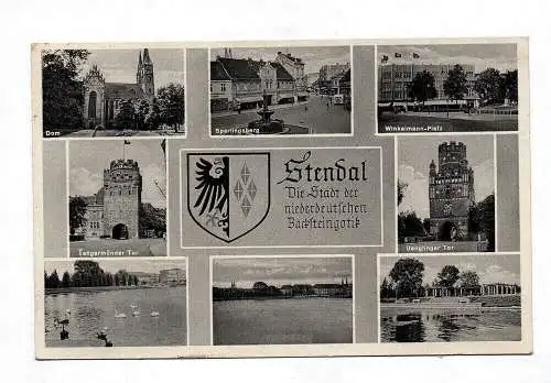 Ak Stendal Dom Sperlingsberg Winkelmann-Platz Tangermünder Tor 1939