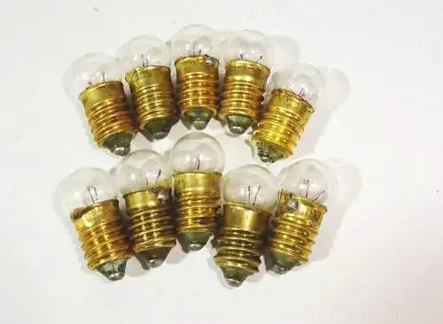 10 x Glühlampe 6 V 0,3 A Zwerglampen Kleinlampen DDR Glühbirne