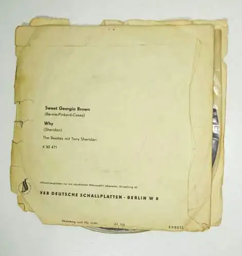 Amiga 450471 Single The Beatles Sweet Georgia Brown / Why  !