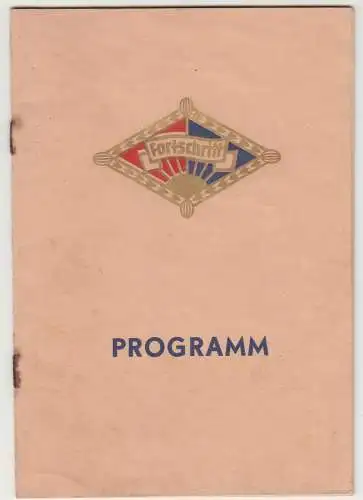  Fortschritt Programm SV Berlin 1953 DDR Sport  (H3