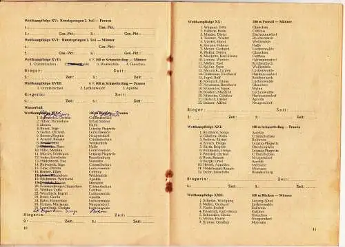 Fortschritt Programm SV Berlin 1953 DDR Sport  (H3