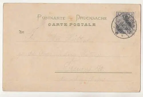 Litho Ak Karlsbad Gruss aus dem Blümlein Weinschänke 1903  Karlovy Vary Ceska CZ