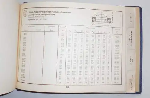 VH Deutsche Handelszentrale Machinenbau Fahrzeugbau Wälzlager 1953 Katalog !