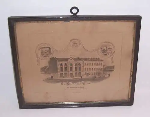 Druck Das Vereinshaus in Leipzig nach Originalzeichnung von C.A.Metze um 1900 
