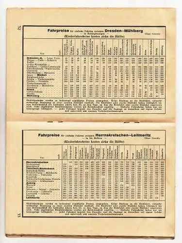 Taschen Fahrplan Sächsisch - Böhmische Dampfschifffahrt 1932 Dresden ! (H4