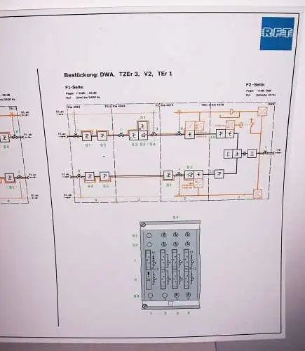 DDR RFT Lehrtafel Dewag Dresden Niederfreqenzetage 1.1 Betriebsartenbeispiele 