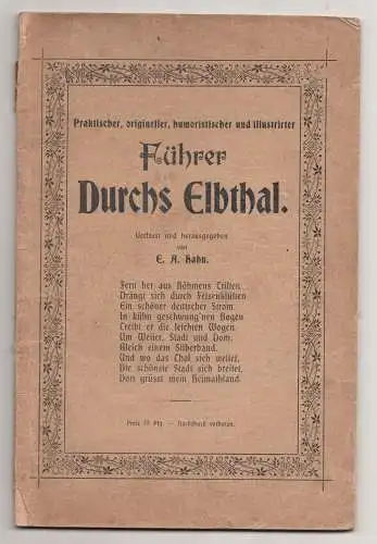 Führer durchs Elbthal von E.A.Hahn um 1910 Dresden Lössnitz !