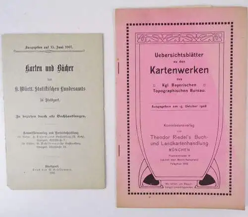 Sammlung Kartografie Bayern um 1900 bis 1930 Landkarten Verzeichnisse