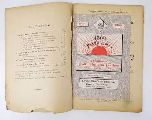 Sammlung Kartografie Bayern um 1900 bis 1930 Landkarten Verzeichnisse