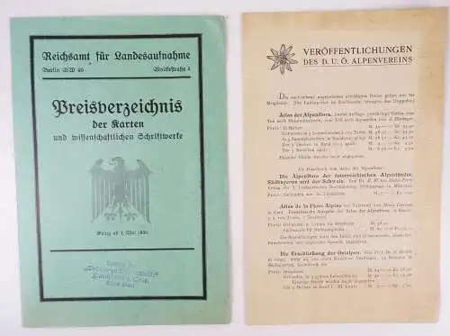 Sammlung Kartografie Bayern um 1900 bis 1930 Landkarten Verzeichnisse