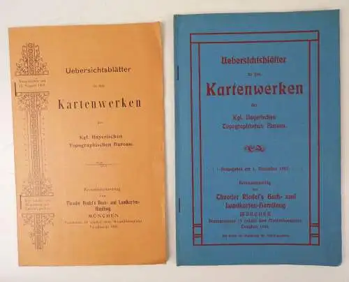 Sammlung Kartografie Bayern um 1900 bis 1930 Landkarten Verzeichnisse