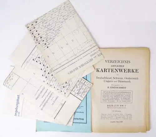 Sammlung Kartografie Bayern um 1900 bis 1930 Landkarten Verzeichnisse