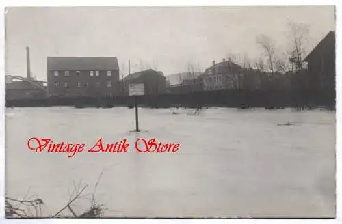 Foto Ak Eisenach Thüringen Überschwemmung 1909 Hochwasser Katastrophe