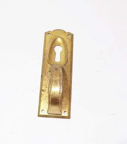 Alter Jugendstil Möbelgriff Möbelbeschlag Schlüsselloch um 1900 Messing