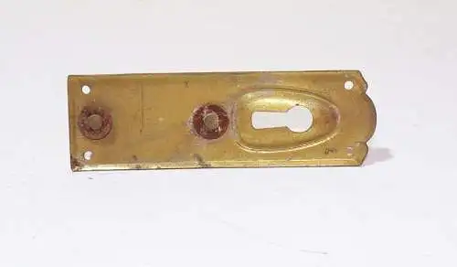 Alter Jugendstil Möbelgriff Möbelbeschlag Schlüsselloch um 1900 Messing