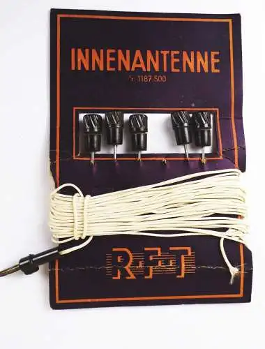 RFT Innenantenne Kabel Bakelit 5 Kabel Anschlusskabel NOS DDR 1950 1960er